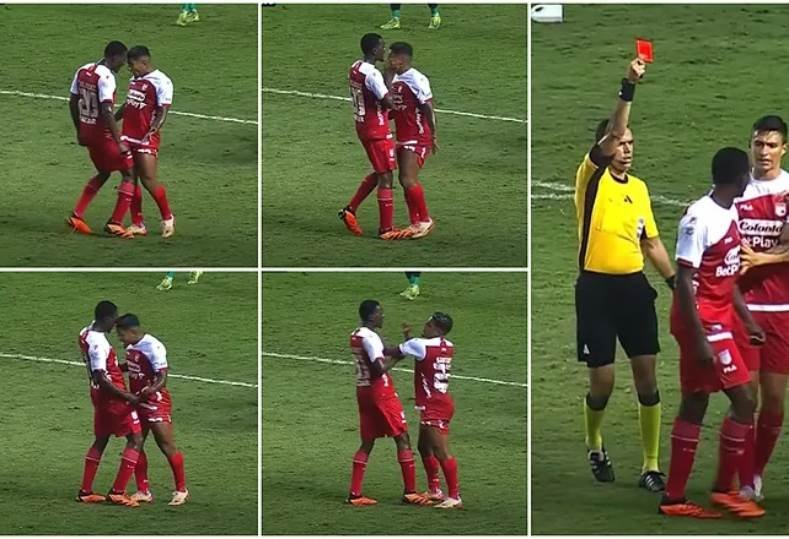 مشهد غريب بالدوري الكولومبي.. طرد ثنائي من فريق واحد (فيديو)